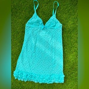 Victoria's Secret Turquoise Lace Chemise